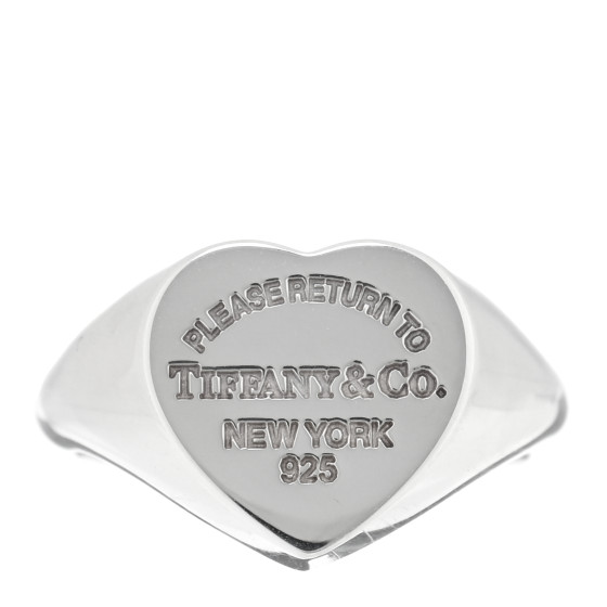 Sterling Silver Return to Tiffany Heart Signet Ring 47 4