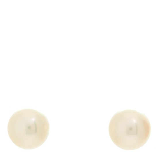 18K White Gold Akoya Pearl 8-8.5mm Stud Earrings