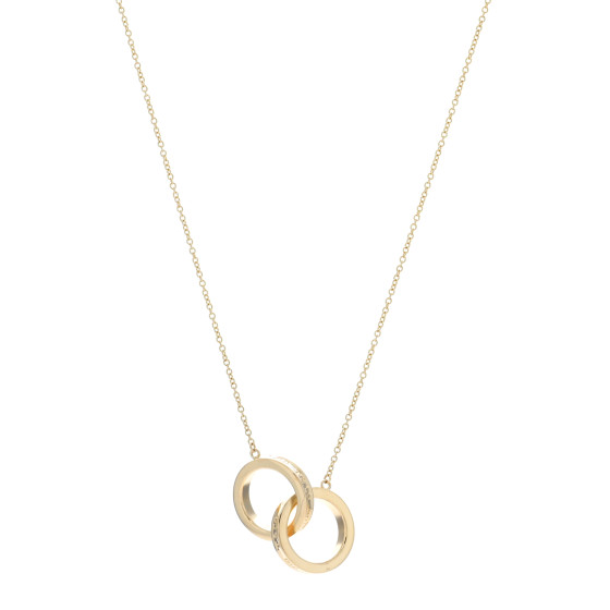 18K Yellow Gold 1837 Interlocking Circles Pendant Necklace