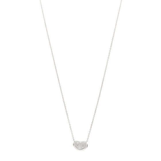 Sterling Silver 11mm Elsa Peretti Bean Pendant Necklace