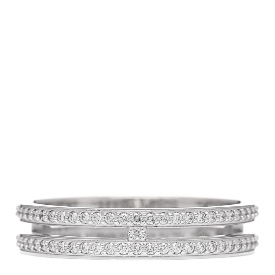 18K White Gold Diamond Ariane Wedding Band Ring 51 5.75