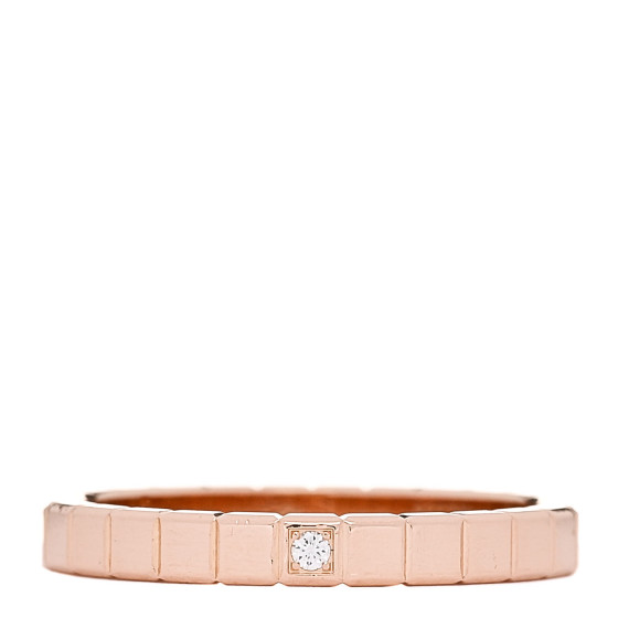 18K Rose Gold Diamond Ice Cube Band Ring 53 6.25
