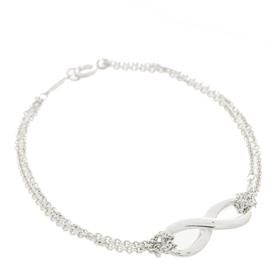 Sterling Silver Infinity Double Chain Bracelet