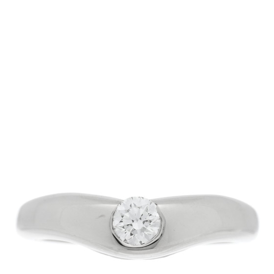 Platinum Diamond Elsa Peretti Curved Band Ring 48 4.5