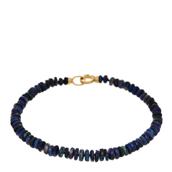 18K Yellow Gold Opal Candy Beaded Bracelet
