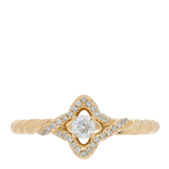18K Yellow Gold Diamond 9mm Venetian Quatrefoil Ring 52 6