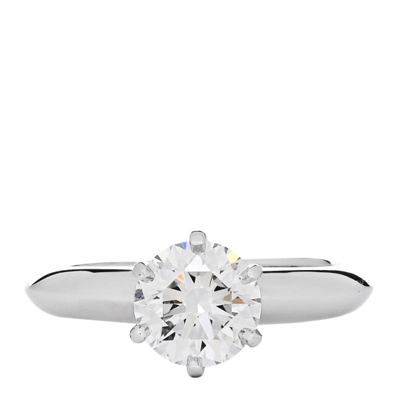 Platinum Diamond 1.03ct Solitaire Engagement Ring 45 3.5