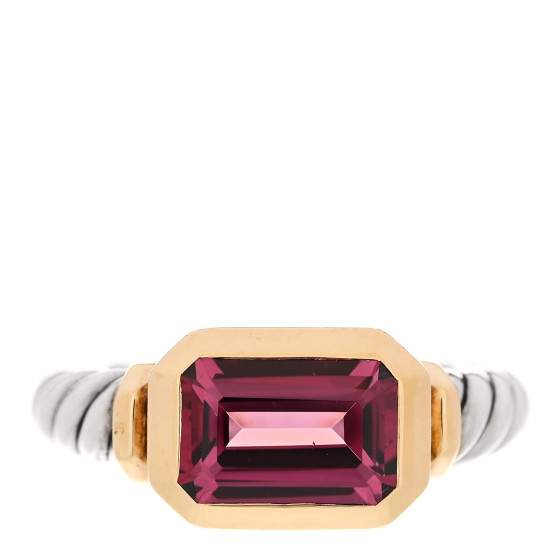 Sterling Silver 18K Yellow Gold Rhodolite Novella Ring 49 5