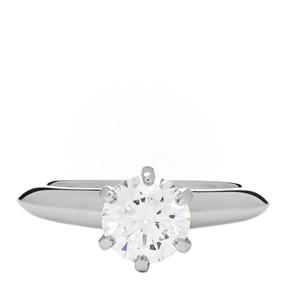 Platinum Diamond 1.02ct Solitaire Engagement Ring 48 4.5