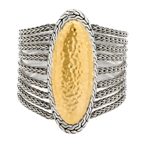 Sterling Silver 22K Yellow Gold Palu Classic Chain Multi Row Bracelet