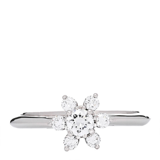 Platinum Diamond Flower Ring 56 7.5