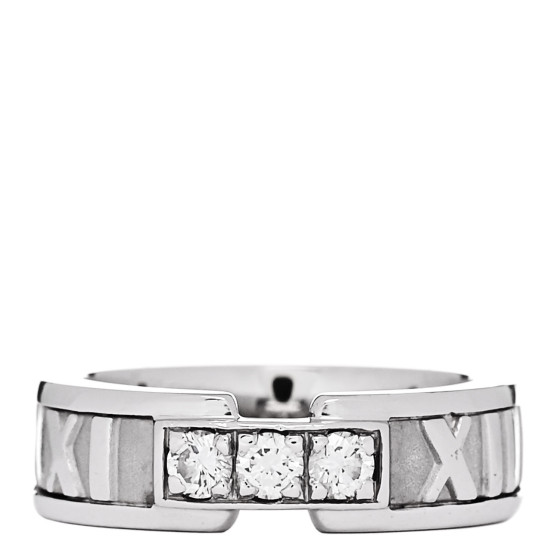 18k White Gold Diamond Atlas Ring 46 3.75