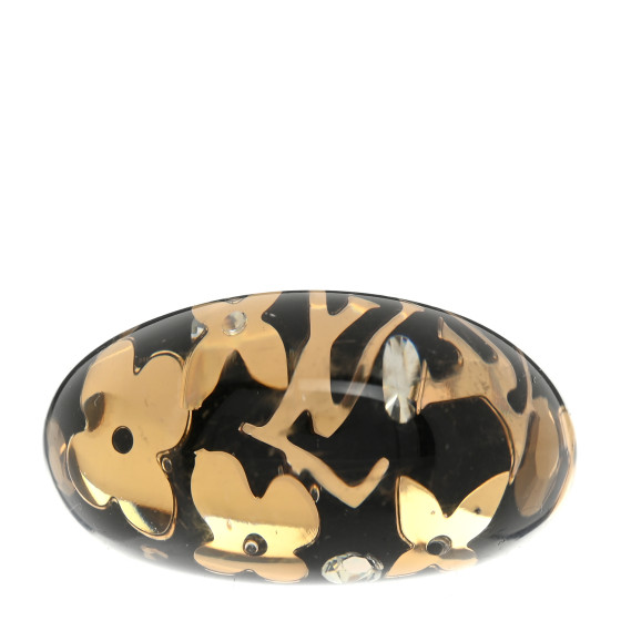Resin Swarovski Crystal Inclusion Ring S 50 5.5 Black
