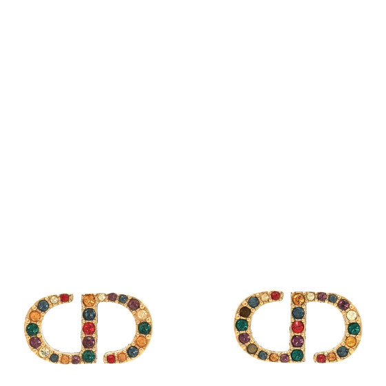 Crystal Clair D Lune Earrings Multicolor Gold