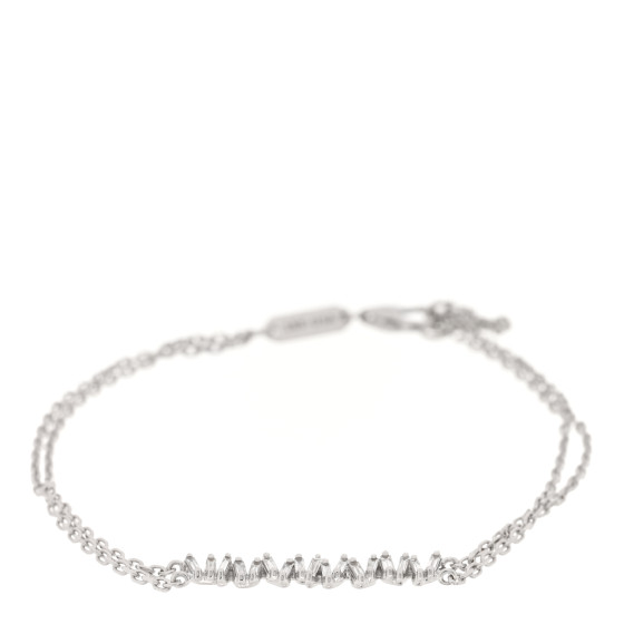 18K White Gold Diamond Classic Bar Bracelet