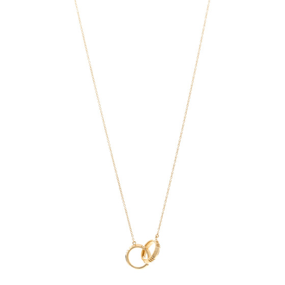 18K Yellow Gold Interlocking Atlas Open Pendant Necklace