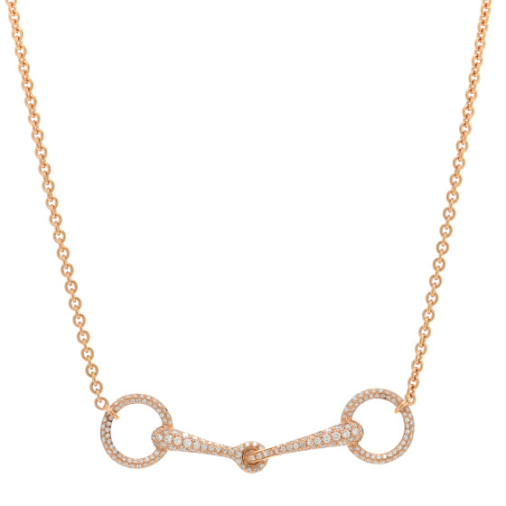 18K Rose Gold Diamond TPM Filet d'Or Necklace ST