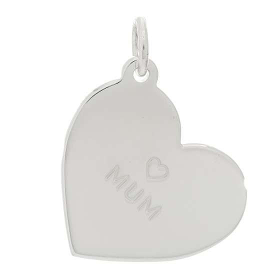 Sterling Silver Mom Heart Charm