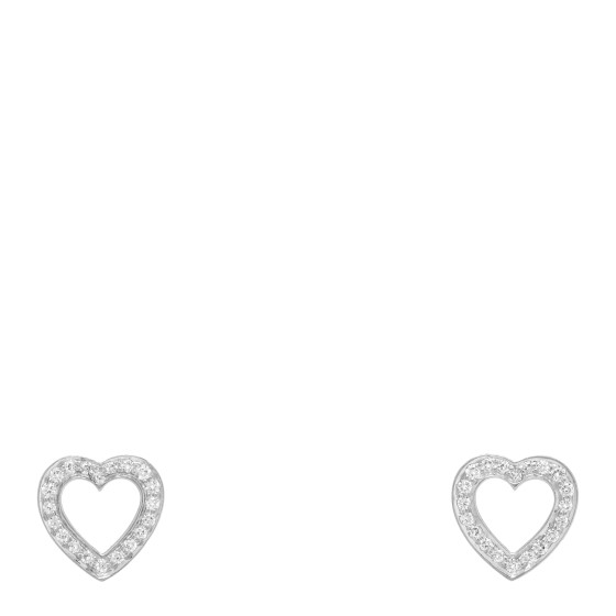 Platinum Diamond Tiffany Heart Earrings