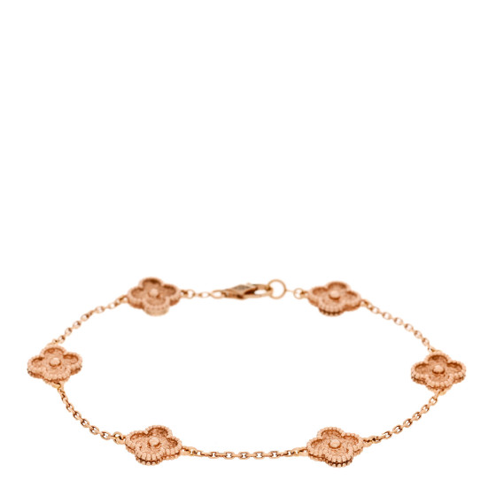 18K Rose Gold 6 Motifs Sweet Alhambra Bracelet