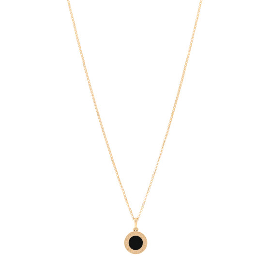 18K Yellow Gold Black Onyx BVLGARI BVLGARI Pendant Necklace