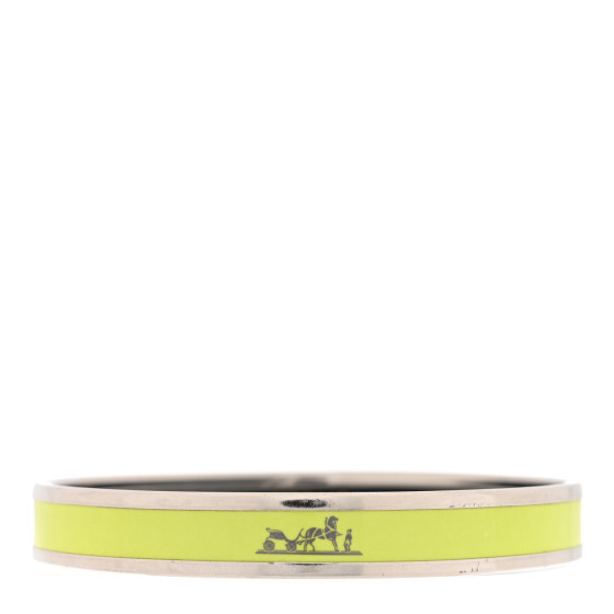 Enamel Printed Narrow Caleche Bracelet 70 Lime