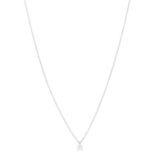Platinum Diamond .16ct Solitaire Pendant Necklace