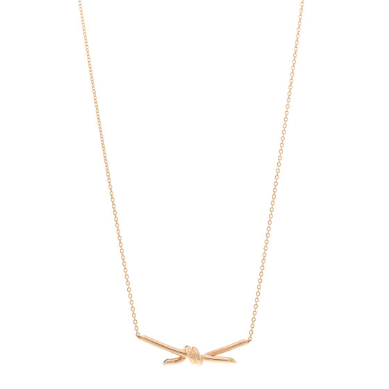 18K Rose Gold Knot Necklace