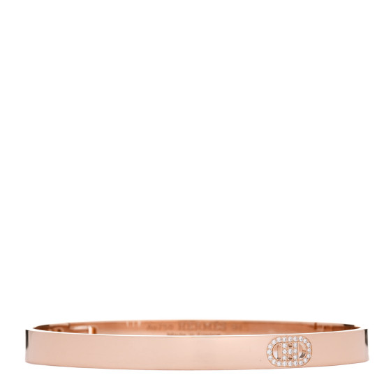 18K Rose Gold Diamond PM H D'Ancre Bracelet SH
