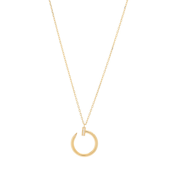 18K Pink Gold Diamond Juste Un Clou Pendant Necklace