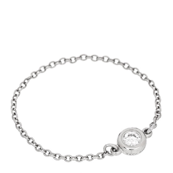 Platinum Diamond Elsa Peretti Diamonds by the Yard Chain Ring 61 9.5