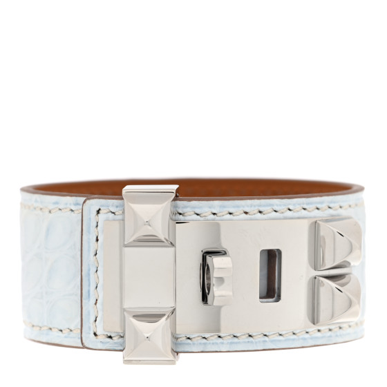 Matte Alligator Collier de Chien CDC 24 Bracelet T2 Bleu Brume