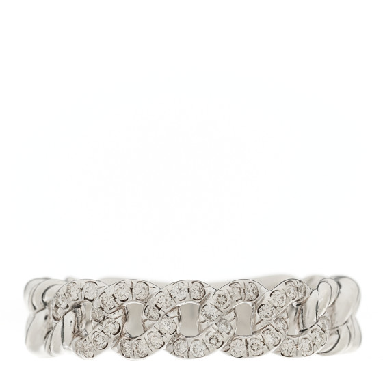 Sterling Silver Diamond Narrow Belmont Curb Link Ring 54 7