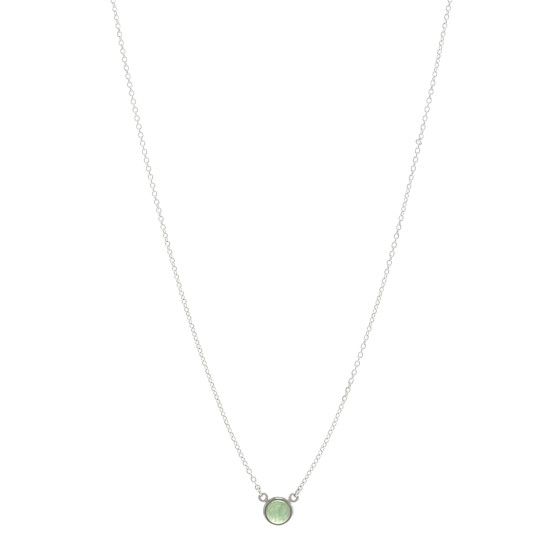 Sterling Silver Aventurine Elsa Peretti Color by the Yard Pendant Necklace