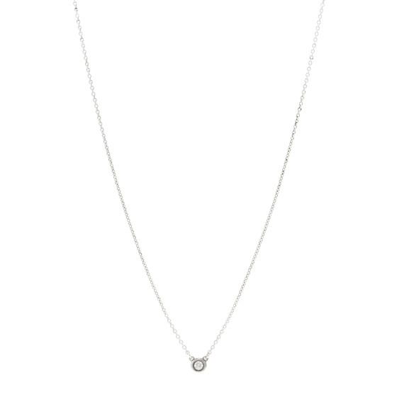 Sterling Silver Diamond .10ct Elsa Peretti Diamonds by the Yard Pendant Necklace