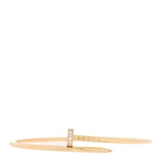 18K Yellow Gold Diamond Small Juste Un Clou Bracelet 17