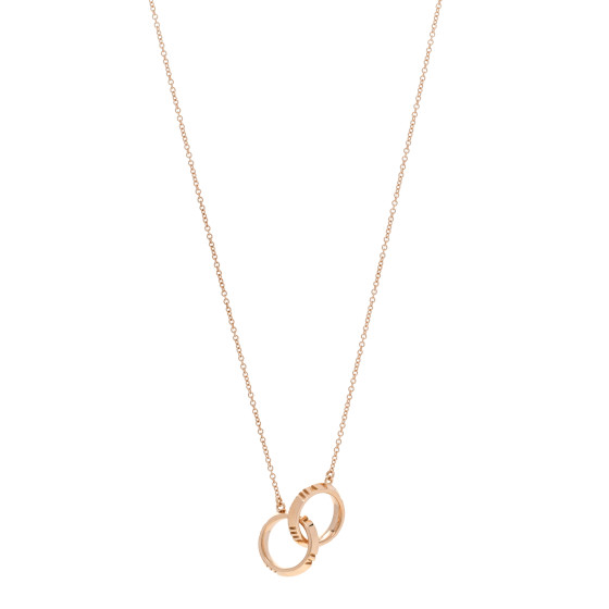 18K Rose Gold Interlocking Atlas Open Pendant Necklace