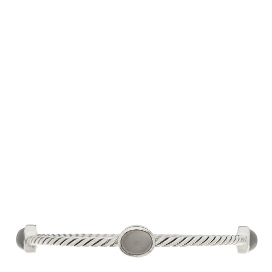 Sterling Silver Chalcedony Color Classics Four Station Bangle Bracelet