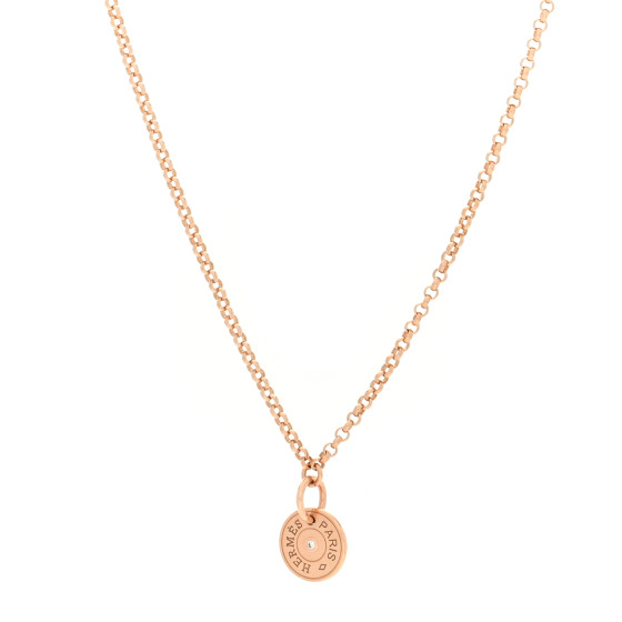 18K Rose Gold Diamond Gambade Clou de Selle Necklace