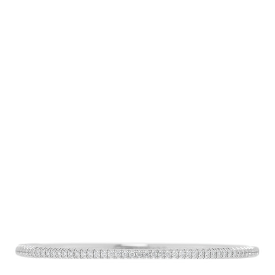 18K White Gold Diamond Etincelle de Cartier Bangle Bracelet 16