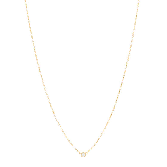 18K Yellow Gold Diamond .05ct Elsa Peretti Diamonds by the Yard Pendant Necklace