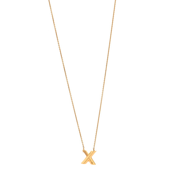 LV And Me Letter X Necklace Gold