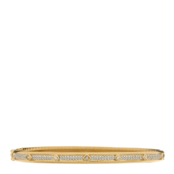 18K Yellow Gold Diamond Modern Renaissance Full Pave Bracelet
