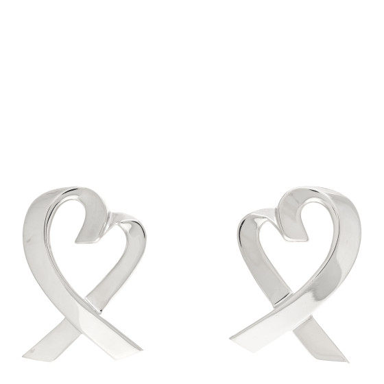 Sterling Silver Large Paloma Picasso Loving Heart Earrings