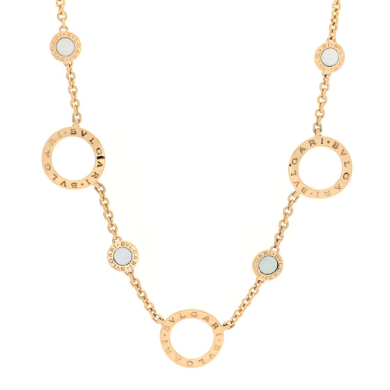 18K Yellow Gold Mother of Pearl BVLGARI BVLGARI Station Necklace