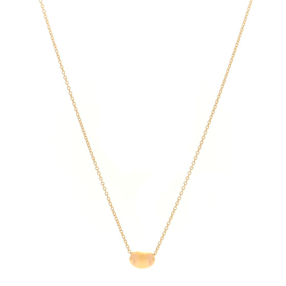 18K Yellow Gold 6.5mm Elsa Peretti Bean Pendant Necklace