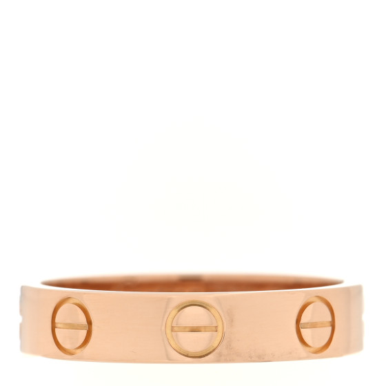 18K Pink Gold 3.5mm LOVE Wedding Band Ring 48 4.5