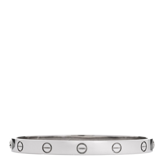 18K White Gold LOVE Bracelet 17