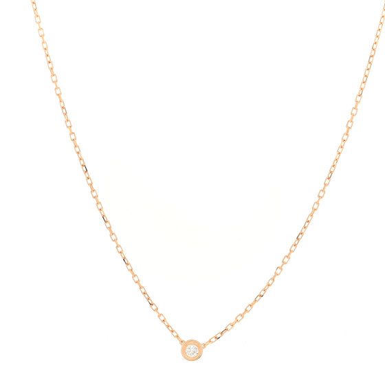 18K Pink Gold Diamond SM D'Amour Pendant Necklace