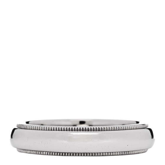 Platinum 4mm Together Milgrain Wedding Band Ring 50 5.5